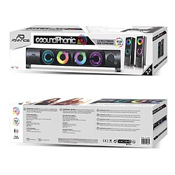 Acheter Advance Pack 2 enceintes SoundPhonic USB 2.0 LEDS RGB - 6W RMS Barre de son RGB sortie casque 3.5