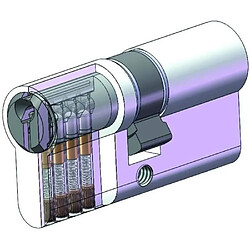 Acheter Cylindre de Serrure - YALE - YC500+ - 40x50 mm - 5 Goupilles - 3 Clés - Nickelé