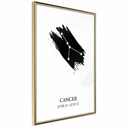 Paris Prix Affiche Murale Encadrée Zodiac Cancer I 20 x 30 cm Or