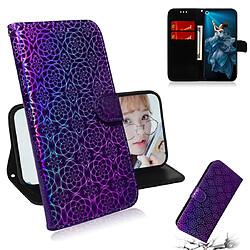 Wewoo Housse Coque Pour Huawei Honor 20 Couleur unie Boucle magnétique colorée Flip horizontal en cuir PU avec support et fentes cartes et portefeuille et lanière violet