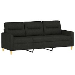 Avis Maison Chic Ensemble de canapés 3 pcs avec coussins, Canapé droit Sofa pour Salon Noir Tissu -GKD127170