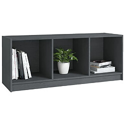 Acheter Maison Chic Meuble TV scandinave - Banc TV pour salon Gris 104x33x41 cm Bois de pin massif -MN74808