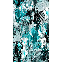 HOMEMANIA Tapis Imprimé Blue Jungle 1 - Nature - Décoration de Maison - Antidérapants - Pour Salon, séjour, chambre à coucher - Multicolore en Polyester, Coton, 60 x 100 cm