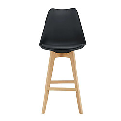 Avis Helloshop26 Lot de 4 tabourets de bar plastique synthétique hêtre 105 x 48 x 58 cm noir 03_0008720