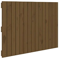 vidaXL Tête de lit murale Marron miel 95,5x3x60 cm Bois massif de pin