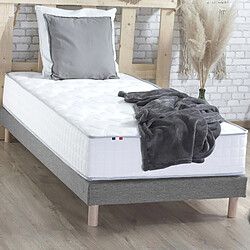 Idliterie Pack ASTRE Ensemble Matelas Ressorts + Sommier + Couette + Oreillers - Made in France