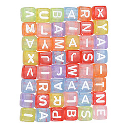 200 pcs mélanger carré acrylique alphabet perles charmes grand trou diy artisanat 3 #