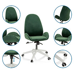 Siège de bureau / Siège pivotante AVEA velours vert hjh OFFICE pas cher