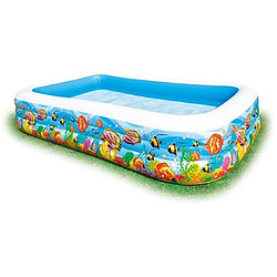 Piscine rectangulaire familiale gonflable décor poissons Intex