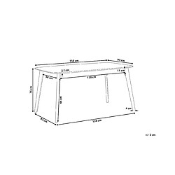 Avis Beliani Table de salle à manger 150 x 90 cm MADOX