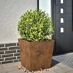 vidaXL Jardinière 50x50x50 cm acier corten