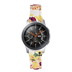 Avis Bracelet en cuir véritable motif de fleurs 22mm style D pour votre Samsung Gear S3 Classic/Frontier