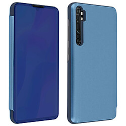 Avizar Housse Xiaomi Mi Note 10 Lite Clapet Translucide Design Miroir Support bleu