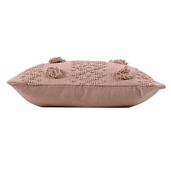 Paris Prix Coussin Déco à Pompons Alenia 40x40cm Rose