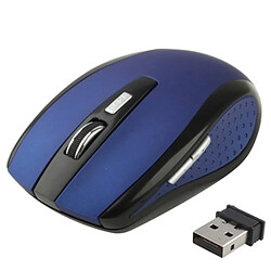 Wewoo Souris sans fil bleu Optique Sans 6D de 2,4 GHz 800 ~ 1600 DPI avec Mini Récepteur USB, Plug and Play, Distance de Travail 10 Mètres