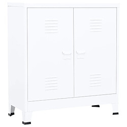 vidaXL Classeur Blanc 90x40x100 cm Acier