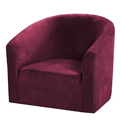 Housse De Canapé De Couleur Unie Housse De Chaise De Baignoire Housse De Canapé élastique Antidérapante Rouge Vin