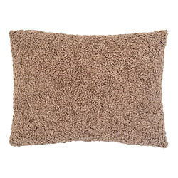 House Nordic Coussin rectangulaire en polyester bouclé marron 45 x 60 cm