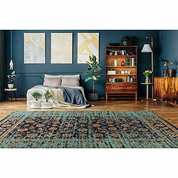 Paris Prix Tapis Tissé Vintage Oriental Charme Bleu 160 x 230 cm pas cher