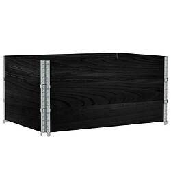 vidaXL Jardinière noir 120x80 cm bois massif de pin