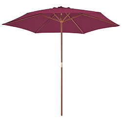 Maison Chic Parasol Jardin | Parasol avec mat en bois 270 cm Bordeaux - GKD66001