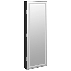 Avis vidaXL Armoire à bijoux avec miroir et éclairage LED mural noir