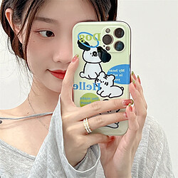 GUPBOO Étui pour iPhone11ProMax dessin animé trois chiens étui en silicone pour téléphone portable femme