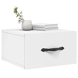 Avis Maison Chic Lot de 2 Tables de Chevet murales - Tables de Nuit blanc 35x35x20 cm