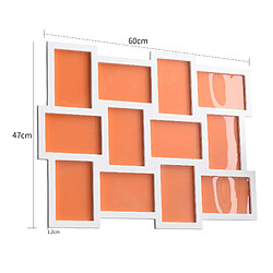 Mobili Rebecca Cadre Photo Mural Rectangle 12 Imagerie Bois Blanc 47x60x1,2