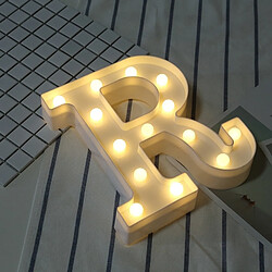 Wewoo Guirlande Lumière anglaise décorative de forme de lettre de l'alphabet R, sèche chaude accrochante de vacances de LED