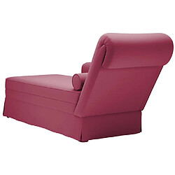 vidaXL Fauteuil long avec traversin et accoudoir droit rouge bordeaux pas cher