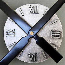 Avis extra-large créative bricolage horloge murale maison décorative sunburst horloge argent