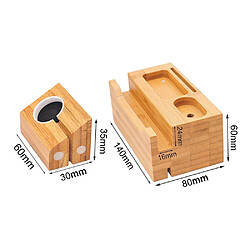 Universal Ports USB multiples Base de recharge Station Base de recharge en bambou Sièges pour pour 3 ports USB | Porte téléphonique représentant (prise US) pas cher