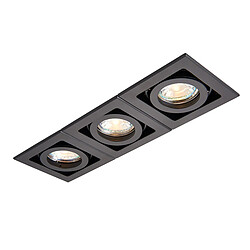 Saxby Downlight Titlable Encastré Triple 3 Lumières Noir Mat Dimmable