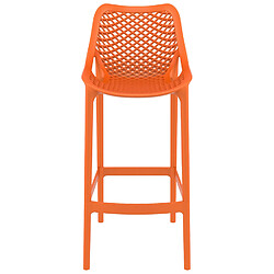 Alterego Tabouret de jardin 'BROZER' orange en matière plastique pas cher