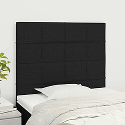 Maison Chic Lot de 2 Têtes de lit design pour chambre - Décoration de lit Noir 100x5x78/88 cm Tissu -MN74717