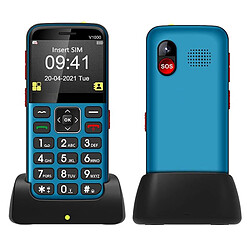 Yonis Téléphone Portable 4G Pour Seniors Avec Base Téléphone Portable 4G Pour Seniors Écran 2.31 Pouces Batterie 1800mAh Avec Base De Charge Bleu YONIS