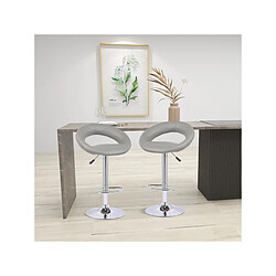 Habitat Et Jardin Lot de 2 tabourets de bar Bellini - Gris