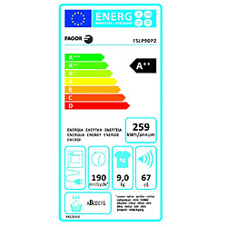 Sèche-linge pompe à chaleur avec condenseur 60cm 9kg blanc - FSLP90P2 - FAGOR