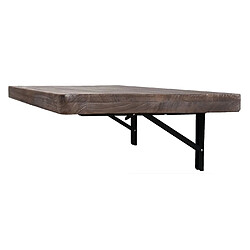 Acheter Mendler Table murale HWC-H48, table pliante murale en bois massif ~ 100x50cm brun miteux