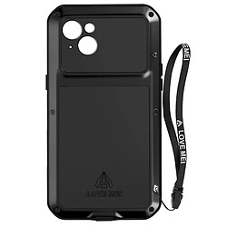 Coque Love Mei pour iPhone 14 Plus Intégrale Antichoc Antichute Etanche Noir