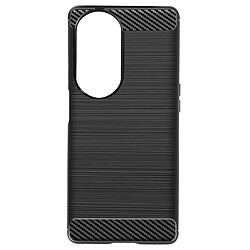 Avizar Coque pour Oppo A98 5G Flexible Effet Carbone Classic Carb Noir