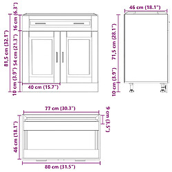 vidaXL Armoire de cuisine Porto chêne marron bois d'ingénierie pas cher