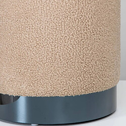 Avis Venture Home Pouf Benji 35x35x42,5 cm Teddy Beige et noir