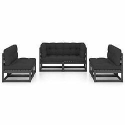 Avis Maison Chic Salon de jardin 6 pcs + coussins - Mobilier/Meubles de jardin - Table et chaises d'extérieur Bois de pin massif -MN95510