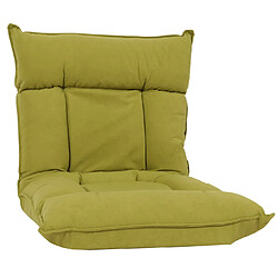 Avis Mendler Fauteuil de sol HWC-N44, fauteuil de relaxation Coussin de sol Canapé de sol Fauteuil pliant 6 positions de relaxation, structure stable en velours ~ vert