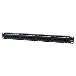 LogiLink Panneau de brassage 19' Cat.6, 24 ports, noir, 1 U ()