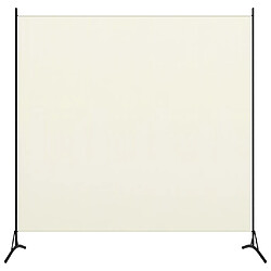 Maison Chic Paravent/Cloison de séparation 1 panneau Blanc crème 175x180 cm -MN94009