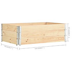 vidaXL Colliers de palette 3 pcs 50x150 cm Bois de pin solide pas cher