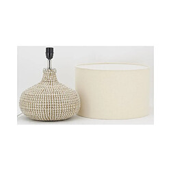 Avis Aubry Gaspard Lampe de chevet en jonc naturel Boule.